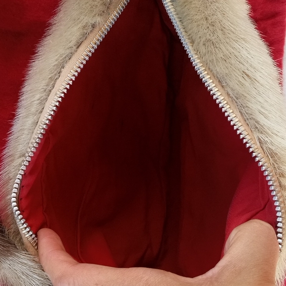 Vintage Purse natural fur shoulder Bag - Picture 8 of 13